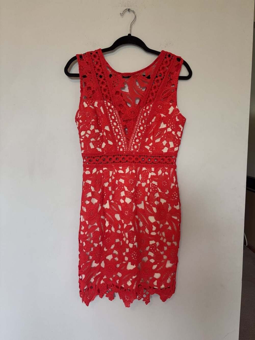 Soiéblu Lace Overlay Sleeveless Mini Dress Size M